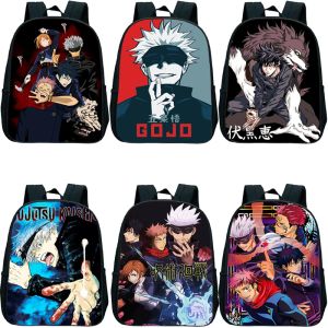 Backpacks Anime Jujutsu Kaisen Kindergarten Backpack Waterproof Kids School Bag Gojo Satoru Cartoon Toddler Baby Book Bags Children Gift