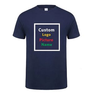 Benutzerdefinierte T-Shirt Ihr Design Text Männer Print Company Team hochwertiges Baumwoll-T-Shirt Personalisiertes Geschenk 21 Farben XS-5XL 240408