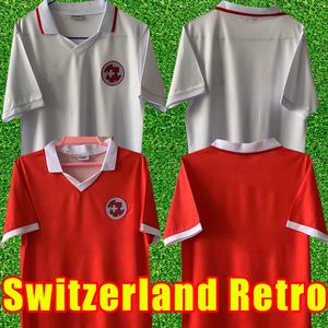 Koszulki piłkarskie 1994 1995 SWISS RETRO Classic Szwajcaria Home Red Away White Bickel Sforza Geiger Wicky Grassi Knup Herr Vintage 94 95 Football Shirt