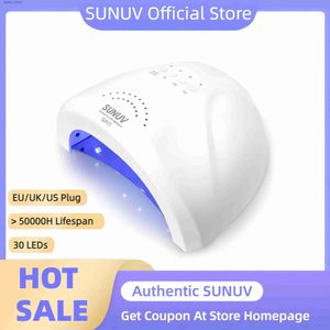 Сушилка для ногтей Sunuv Sunone 48W Профессиональная лампа светодиодная лампа ультрафиолетовая лампа для ногтей для ногтей для ультрафиолетового гелевого гелевого геля инфракрасное датчик Y2404198WKV