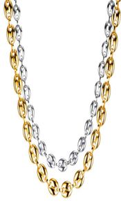 Beiyan jewelry wholale high quality fashion coffee bean stainls steel gold necklace9142262