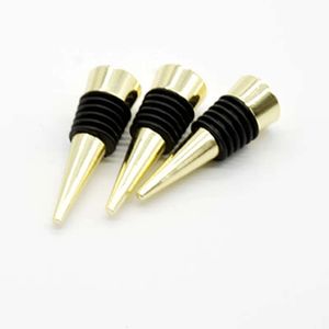 Liquor Tools Alloy Gold Stoppers Zinc Sier Metal Red Wine Bottle Stopper Reusable Alcohol Bottles Silicone Plug Kitchen Th0191 s