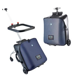 Carry-ons New Lazy Bagage Kids Suitcase Uppgraderad version Baby Sitting On Trolley Bag Suitcase Travel 20 tum Carry On Rolling Bagage Present