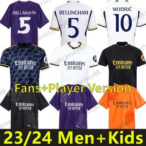 23/24 Bellingham Vini Jr Soccer Jerseys Mbappe Tchouameni 2023 2024 Football Shirt Real Madrids Camavinga Rodrygo Modric Camisetas Men Kids Kids intiforms player player