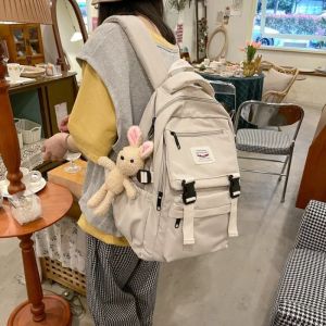 Backpacks 2022 New Waterproof Nylon Women Backpack Korean Japanese Fashion Female Students Schoolbag Multilayer Simple Sense Travel Bag