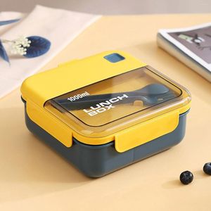 Storage Bottles Free Shiping Bento Lunch Box Reusable 2 Compartment Food Container Student For School Work Travel Daily Necessities
