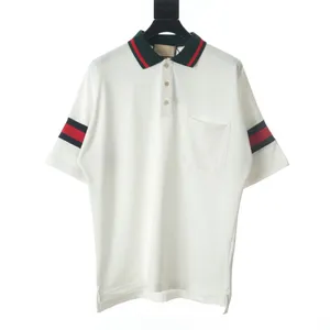 Męskie plus koszulki Polos 2024SS 100 bawełniane męskie koszulę polo polo puste haft haftowany wysokiej jakości Polyester Men Ilości Turtleneck 4552