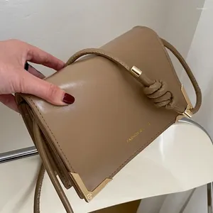 Bolsas de ombro Solid Color Flap Crossbody for Women 2024 PULHE CEAR