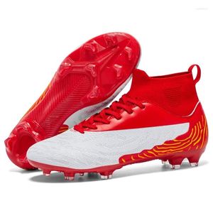 American Football Shoes Men's High Ankle Soccer Hållbara långa nagel non slip stövlar barn vuxna professionella kläder gräs sneakers