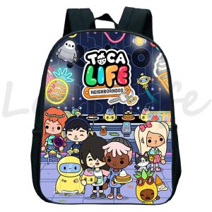 Väskor toca livsvärld ryggsäck tecknad film toca boca skolväskor barn dagis påsar bagpack pojkar anime ryggsäck mini bokväska mochila