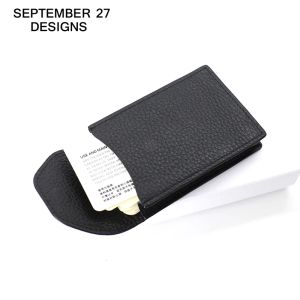 Holders Business Card Case Genuine Leather Luxury Men Casual Credit Card Wallets Women Mini Coin Purses ID/Bus Card Bag