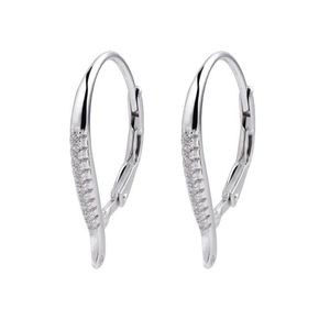 Jewelry Settings Leverback Earring 925 Sterling Sier Zircon Semi Mountings Diy Accessory Earwire Findings 5 Pairs Drop Delivery Otafu