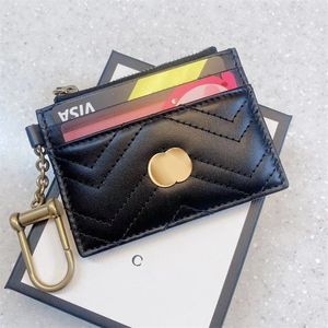 Marmont Fashion Travel Gold Coin Mini Coin Pocket Womens Designers Holders Mens Zipper Zippy Wallets Luxury Leather Card Purse Bucking keychain keychain