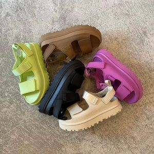 Designer Goldenglow Sandalen Frauen Hausschuhe Plattform Sandalen Chunky Beach Eva Slides Dad Golden Glow Maultiere Wasserdichter Komfort Pink Größe 35-40