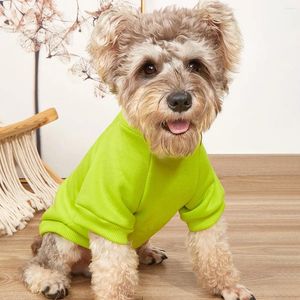 Roupas de estimação de vestuário para cães mais veludo outono quente e suéteres de inverno Cat de manga média de poliéster