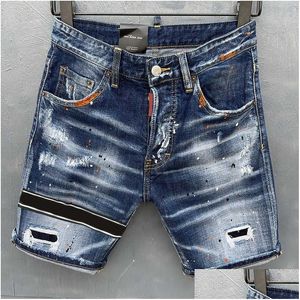 Мужские джинсы Дизайнер короткие новые кнопки кормовые шорты.