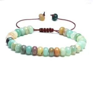 Urok bransolety modne koraliki bransoletka dla kobiet Kamień naturalny Amazonite Abacus Chakra Meditation Yoga Mężczyzn biżuteria mejr pulsera