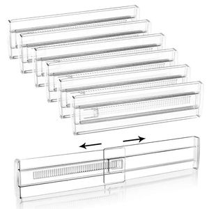 Drawer Partition Board atacadale retrátil ajustável espessado armário de armazenamento doméstico de plástico 240416