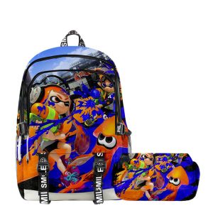 Plecaki strzelanie do gry Splatoon 3 Plecak postać Blade Butterfly Ninja Student Schoolbag Cartoon Backpack Cosplay Cosplay Schoolbag