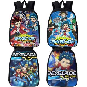 Backpacks Crianças Beyblade Kindergarten Backpack Backpack Bags Escola Bolsas Meninas Meninas Mochila Primária Mochila Crianças Pedações de Viagem Para Mochilas