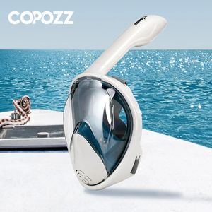 Copozz Full Face Buba Nurving Mask Anti Fog Gogle z Camera Mount Podwodna szeroka maska ​​z rurką dla dorosłych młodzieży 240411