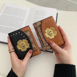 Держатели Camellia Wallet Populate Trifold Crowselt Short Wallet Multicard Holder Card