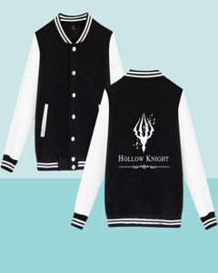 Game Hollow Knight Zipup Baseball Uniform Fleece Jacket Women Men Streetwear Hip Hop Lång ärm Rolig hoodie Sweatshirts7405358