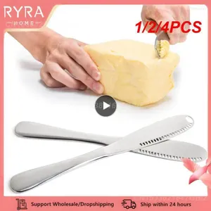 Knives 1/2/4PCS Portable Butter Knife Wipe Cream Bread Jam 3 In 1 Spreader Multifunction Stainless Steel Buffet Tools