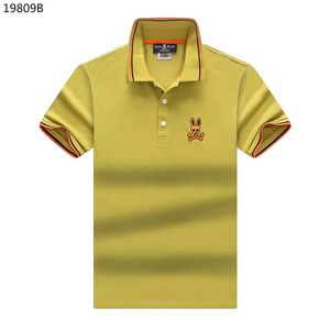 Психологические кролики Mens polos camisa de alta calidad de conejo camisas de hombr