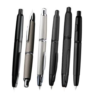 Pens Majohn A1 AK1 Balık Ölçeği ile Pres Çeşme Kalemi EF 0.4mm Nib Metal Yazma Mürekkep Kalem Okulu Ofis Malzemeleri Hediye Kalemleri
