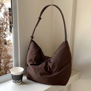 Bags Korean Hobos Cloth Bags For Women Luxury Designer Handbag And Purses 2023 New In Polyester Pleated Decoration Underarm Shoulder