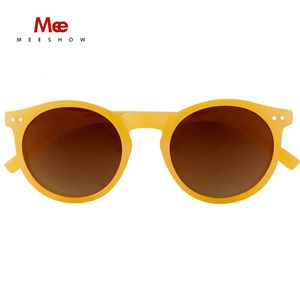 MEESHOW Design de óculos de sol Homens Mulheres Retro Moda Summer Round Big Frame 100% UV400 Polarized Sun Glasses 240410