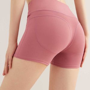 Lu Shorts Peach Womens Yoga Pants Three Parts Slim Fit High midja Tight Bottomed Fitness Pants Sport Tight Shorts for Women