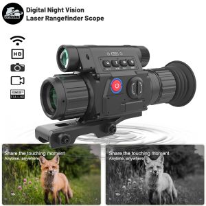 Scopes NV009A LRF Clipon Digital AIM Sight Night Scope Ballistic Analiza wideo Laser Rangefinder Hunting Night Vision Monockular