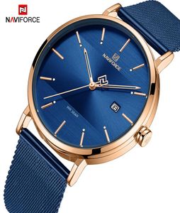 NAVIFORCE New Stylish Women Watches Top Brand Luxury Stainless Steel Strap Quartz Wristwatch For Woman Bracelet Watch 2019 Gift LY7290664