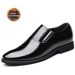 Dress Shoes Spring Autumn Men's Business Walking Fashion Genuine Leather Breathable Elevated Shallow Cut