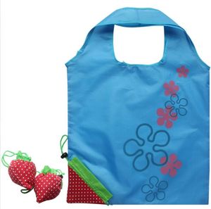 Печать клубничная складная многоразовая сумка для покупок нейлон зеленый продуктовый пакет Сумка удобная сумка для хранения с большими емкостью