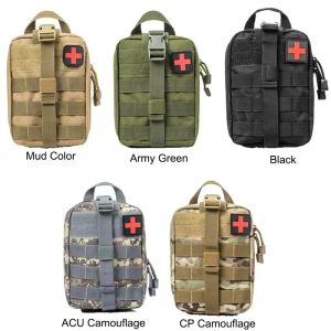 Förpackar första hjälpen väska taktisk medicinsk påse EMT Emergency Survival Hunting Outdoor Box Stor storlek 600D Nylon Bag Package