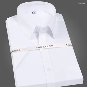 Men's Dress Shirts Classic Non Iron Short Sleeve Shirt Single Patch Pocket Wrinkle Resistant-Easy Care Regular-fit Formal Cotton