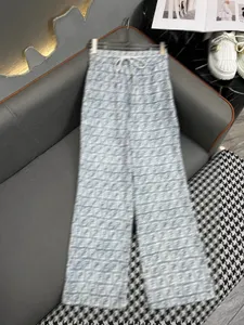 Designer Women's Pants Summer Vintage Print Pattern Wide Leg Pants Women Fashion High Waist Straight Pants All Match