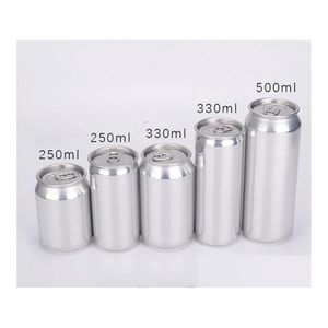 Verpackung des Glas Großhandel 250 ml 8oz Aluminiumzinn Dosen Kunststoff PET PET Getränk Flasche PL Ring Leek Slim Standard Soda Bier Easy Open End Dhtle