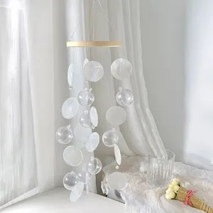 Figurine decorative Shell Natural Chimes Wind Ins Special Gifts Wall Wall Garden Hanging Decoration Decoration Casa