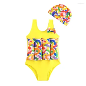 Women's Swimwear Children Swimsuit Boy Swimming Suit Float Buoyancy With Cap Detachable Bathing Protective Safe Learning Lesson