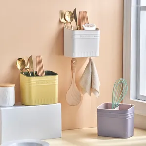 Kitchen Storage Modern Towel Holder Chopsticks Spoon Plastic Shelf Container Dish Drying Rack Cutlery Organizer Accessories