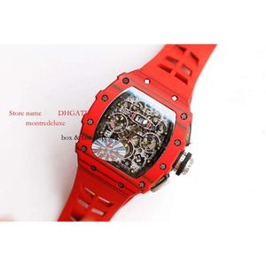 ZY Watch RM11 자동 시계 슈퍼 클론 스켈레토 남성 탄소 사업 RM11-03Wristwatch 디자이너 기계식 섬유 고무 플라이백 ZY 536을위한 상단 시계