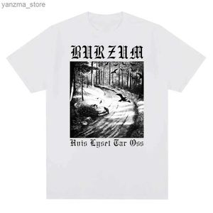 Women's T-Shirt Vintage Metal Band Burzums Album Cover Print Music T Shirt Men Women Fashion Casual Short Slve Plus Size T Shirt Unisex Y240420