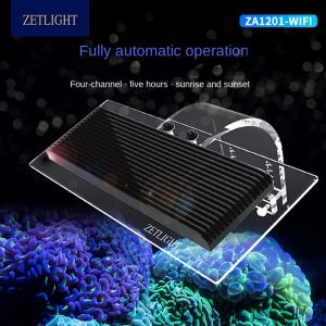 Аквариумы Zetlight Za1201ai светодиодные светодиодные коралл выращивать морской риф бак белый голубой аквариум аквариум аквариум Sps lps выращивать