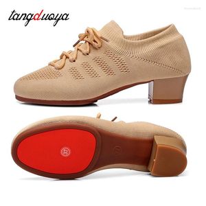 Dance Shoes 3.5cm Heel Women Breathable Modern Dancing Lady Girl Comfortable Soft Sneakers For Ballet