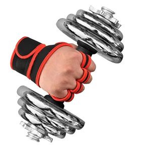 重量挙げ男性/女性ハーフフィンガーグローブジムトレーニングトレーニングボディービルの手袋ダンベルフィットネスハーフフィンガーグローブ