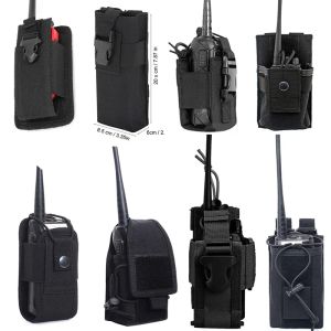 Väskor Militär Tactical Molle Radio Pouch Walkie Talkie Holder Bag Universal Interphone Pouch Magazine Bag Hunting Camping Midjepaket